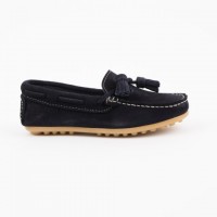 515 Navy Suede Loafer with Tassels